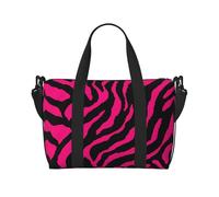Zebra Tiger Leopard - Bolsas de lona para viajes, ligeras, Oxford, para artículos personales, para mujeres, ideales para gimnasio y hombres, Black, Talla única