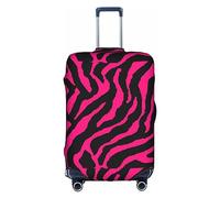 Zebra Tiger Leopard Pink Trolley - Funda protectora para maleta, antiarañazos, protector de equipaje, 18-32 pulgadas, adecuado para viajes, viajes de negocios, White, S