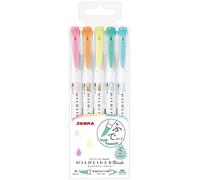 Zebra WFT8-5C - Juego de rotuladores fluorescentes de colores (5 colores, 5 unidades)