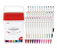 Zebra WYSS22-36C-N Clickart Marcadores a base de agua, 36 colores, estuche incluido