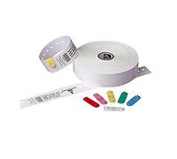 Zebra Z-Band 10004443-1 adhesivas blancas y rajas rojas 25x279mm