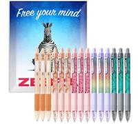 Zebra Z-Grip - Bolígrafo liso con punta de 1,0 mm, barriles de moda, en paquete de regalo (paquete de 15)