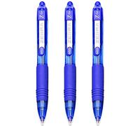 Zebra Z-Grip Smooth - Mini bol grafos retr ctiles (1 mm, 3 unidades), color azul