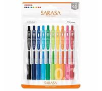 ゼブラ(ZEBRA) Zebra - Bolígrafo de gel Sarasa Clip de 0,5 mm, 10 colores Set N JJ15-10C-N