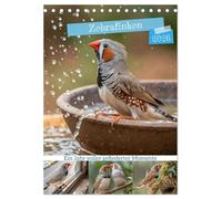 Zebrafinken - Ein Jahr voller gefiederter Momente (Tischkalender 2026 DIN A5 hoch), CALVENDO Monatskalender: Zebrafinken in liebevoll gestalteten Alltagsszenen.