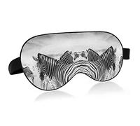 Zebras at Sunset Black White Eye Masks Cover Blocks Light Sleep Mask Shade Cover Blindfold Relaxing Eyeshade Cover con correa ajustable para la cabeza para hombres, mujeres y niños