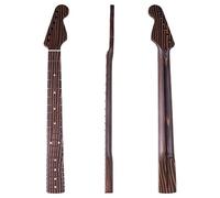 Zebrawood - Cuello de guitarra estilo TL/ST, 6 cuerdas, 21 trastes con trastes medianos de níquel y plata, se adapta a cuerpos de 2,2 (5,6 cm), repuesto para guitarristas, luthiers y constructores de