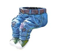 zebroau Macetero de resina con diseño de pantalones vaqueros, para exteriores, interiores, decoración de jardín