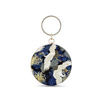 zebrum Bolso de mano de noche para mujer, bolso de mano de diseñador para fiesta, boda, bolso de mano, Azul-grande redondo