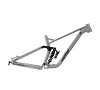 ZECHAO Cuadro Bicicleta de Montaña con Suspensión Total 27,5"/29", Eje Pasante 12 X 148 MM Freno de Disco 16"/18", DH/Am/XC con Amortiguadores Traseros(Grey,M)