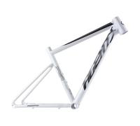 ZECHAO Cuadro De Bicicleta De Carretera 700C, Eje Pasante De 46 Cm 12 * 142 Mm BSA BB68 Mm Cuadro Bicicleta XC De Aleación Aluminio Cuadro Bicicleta con Freno Disco(White)