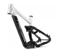 ZECHAO Cuadro de Bicicleta de montaña con suspensión Completa de 27,5"/29", Eje pasante de 12x148 mm y 150 mm de Recorrido for Descenso Am DH con Freno de Disco.(White,S-15.5in)