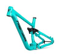 ZECHAO Cuadro de Bicicleta de montaña con suspensión Completa de 27,5"/29", Eje pasante de 12x148 mm y 150 mm de Recorrido for Descenso Am DH con Freno de Disco.(Green,S-15.5in)