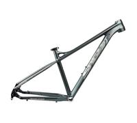 ZECHAO Cuadro De Bicicleta De Montaña Rígida De 26/27, 5/29 Pulgadas, Cuadro De Carreras Con Freno De Disco De Neumático, Marco Rígido De Aleación De Aluminio De 12x142mm Con Eje Pasante(Titanium,18")