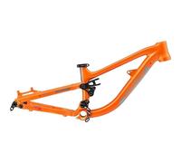 ZECHAO Cuadro de Bicicleta de montaña Soft Tail de 20 Pulgadas, suspensión de aleación de Aluminio, Freno de Disco de 255 mm, Eje pasante de 12 x 148 mm.(Orange)