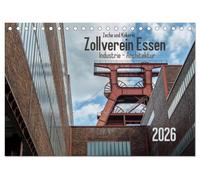 Zeche und Kokerei Zollverein Essen: Industrie-Architektur (Tischkalender 2026 DIN A5 quer), CALVENDO Monatskalender: Stimmungsvolle Bilder der "schönsten Zeche der Welt"