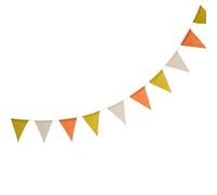 Zecnaud Guirnalda de banderines de lino para exteriores, 12 banderas, espacio ajustable, para bodas, cumpleaños, fiestas, jardín, decoración de fiesta resistente a la intemperie (C)