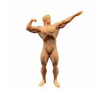 ZEDACAKAI 1/72 Figura de culturismo de hombre fuerte, escena en miniatura GK Need To Be Colored By Yourself No4