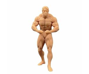 ZEDACAKAI 1/72 Figura de culturismo de hombre fuerte, escena en miniatura GK Need To Be Colored By Yourself No1