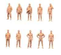 ZEDACAKAI 10 figuras coleccionables de cine y televisión de 1/72, estatua de exhibición en miniatura de ciudad de moda, escena de modelo de anime, necesita ser coloreada por ti mismo