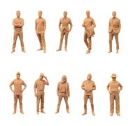 ZEDACAKAI (10 piezas 1/43 figura caballero hombre figuras modernas modelo miniatura escena GK necesita ser coloreado por ti mismo, ZDC-MX-RW-369-1-43-X10