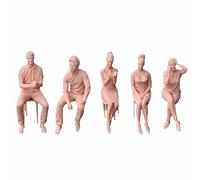 ZEDACAKAI (5 piezas 1/43 figura hombre mujer sentada misterio miniatura ocupado en el trabajo modelo necesita ser coloreado por ti mismo-No5