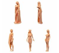 ZEDACAKAI (5 piezas 1/64 figura linda chica en albornoz modelo miniatura escena GK necesita ser coloreado por ti mismo)