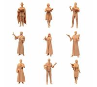 ZEDACAKAI (9 piezas 1/72 figura investigadores, brujas, chamanes, hechiceros, modelo, disfraces, escena en miniatura, GK, necesita ser coloreado por ti mismo)