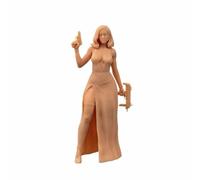 ZEDACAKAI Figura 1/24 Anime Girl with a Gun Male Knight With Gun Model Miniature scene GK Need To Be Colored By YourselfNo6