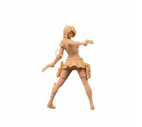 ZEDACAKAI Figura 1/35 Hombre y Mujer de pie con pistola Mesa de arena en miniatura Escena Villano Blanco Necesita ser Coloreado Por Tú MismoNo3