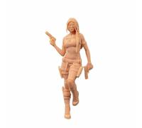 ZEDACAKAI Figura 1/64 Anime Girl with a Gun Male Knight with a Gun Male Knight With Gun Model Miniature scene GK Need To Be Colored By YourselfNo3
