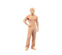 ZEDACAKAI Figura coleccionable de cine y televisión de 1/64, figura de arte coleccionable de ciudad de moda, estatua de exhibición en miniatura, escena de modelo de anime, necesita ser coloreada por