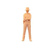 ZEDACAKAI Figura coleccionable de personajes de ciudad con sombrero, modelo de escena en miniatura, GK, necesita ser coloreada por ti mismo, n.º 3