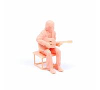 ZEDACAKAI Figura de guitarra 1/43, modelo de profesor e intérprete, escena en miniatura GK necesita ser coloreado por ti mismo, No1
