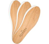 Zederna 3 pares plantillas de madera de cedro, para pies sudorosos, olor de pies/calzado. 100% natural y antibactariano. Eficaz contra hongos en pies y uñas. Plantillas frescas/uso sin calcetines 47