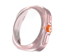 ZEDEVB Actualizar a Ultra Case para Samsung Galaxy Watch 7 6 40mm 44mm Cambiar a Galaxy Watch Ultra 47mm Protector de pantalla de vidrio templado(Rose Gold,Watch 7 44mm)