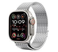 ZEDEVB Correa de cierre magnético de acero inoxidable con bucle de malla para Apple Watch BAND Ultra 2 49MM Series 10/9/8/7/6/SE/5/4/3/2 38/40/41MM 42/44/45/49mm S10 42MM 46MM Watch Correa(Silver,42/4