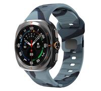 ZEDEVB Correa deportiva de silicona para Samsung Galaxy Watch Ultra, banda de dos colores con bucle suave de 47mm para Samsung Galaxy 7 Ultra, correas de reloj sin huecos(824BHMc)