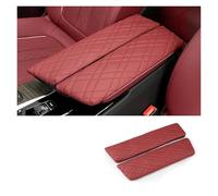 ZEEBQHKLW Para B&MW Serie 5 G30 G32 6GT 2018-2023 Funda de cuero para reposabrazos de coche almohadilla protectora para reposabrazos de consola central Accesorios(Red)