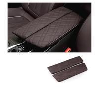 ZEEBQHKLW Para B&MW Serie 5 G30 G32 6GT 2018-2023 Funda de cuero para reposabrazos de coche almohadilla protectora para reposabrazos de consola central Accesorios(Brown)