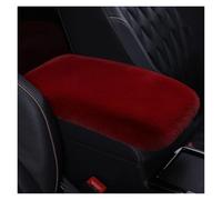 ZEEBQHKLW Reposabrazos de coche de felpa cojín para consola central funda para brazo almohadillas para guardar y ordenar decoración interior del automóvil Accesorios(Wine red)