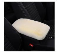 ZEEBQHKLW Reposabrazos de coche de felpa cojín para consola central funda para brazo almohadillas para guardar y ordenar decoración interior del automóvil Accesorios(Beige)