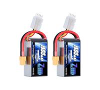 Zeee 11.1V 120C 1500mAh 3S RC Lipo Batería con Enchufe XT60 para FPV Drone Quadcopter Helicóptero Avión RC Barco RC Coche RC Modelos (Paquete de 2)