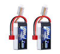 Zeee 2S Lipo Batería 50C 2200mAh 7.4V Batería Corta con Enchufe Deans T para 1/16 Slash RC Car RC Truck RC Helicóptero Avión Quadcopter Drone RC Boat Racing Models (2 Paquetes)