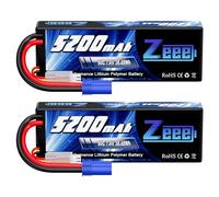 Zeee 2S Lipo Batería 5200mAh 7.4V 80C con Enchufe EC5 para 1/8 1/10 Vehículos RC Coche Truggy Avión UAV Drone FPV (2 Unidades)