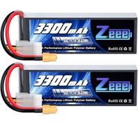Zeee 3S Lipo 3300mAh 11,1V 50C Batería RC con Conector XT60 para Coche RC, avión RC, helicóptero RC, pasatiempo RC (2 Piezas)