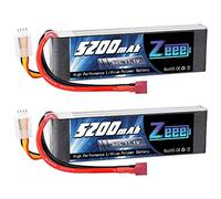 Zeee 3S LiPo Batería 11.1 V 5200 mAh 60C Batería RC con Deans T Plug para RC Car RC Truck RC Car Barco Helicóptero Camión Truggy RC Hobby 2 Paquetes