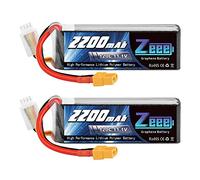 Zeee 3S Lipo Batería 11.1V 2200mAh 120C con Conector XT60(2 Paquetes)