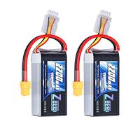 Zeee 3S Lipo Batería 11.1V 50C 2200mAh con Enchufe XT60(2 Paquetes)
