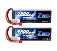 Zeee 3S Lipo Battery 3200mAh 11.1V 50C RC Battery Funda Blanda con Conector Deans T para RC Airplane RC Helicopter RC Car RC Truck RC Boat UAV Drone FPV (2 Unidades)